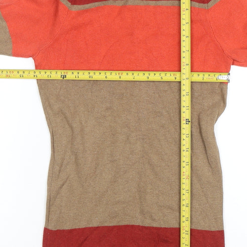 Next Womens Multicoloured Mock Neck Tunic Knit Top Size 10