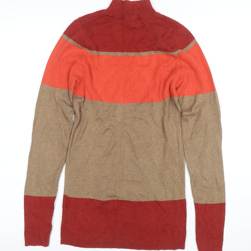 Next Womens Multicoloured Mock Neck Tunic Knit Top Size 10