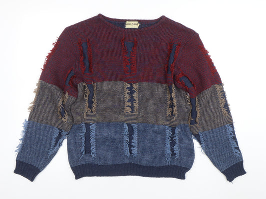 McCaul Women's Multicoloured Wool Acrylic Chunky Knit Pullover M