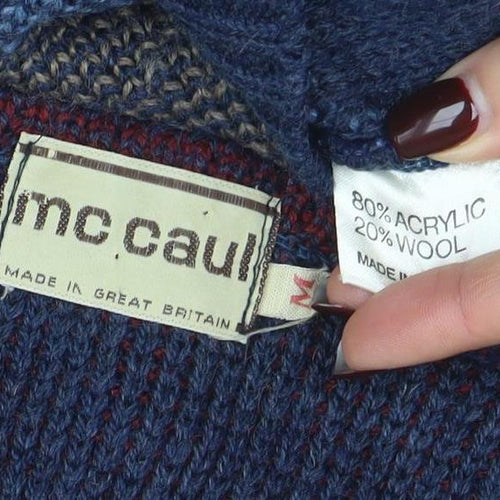 McCaul Women's Multicoloured Wool Acrylic Chunky Knit Pullover M