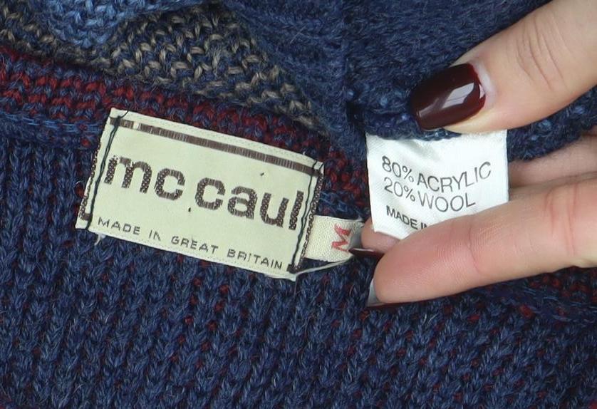 McCaul Women's Multicoloured Wool Acrylic Chunky Knit Pullover M