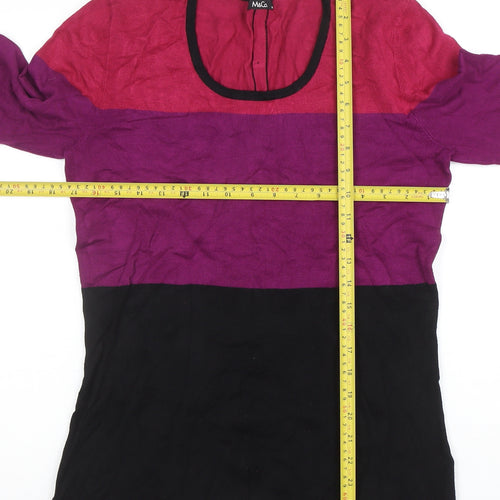 Marks and Spencer Womens Multicoloured Tunic Top M Colourblock Knit