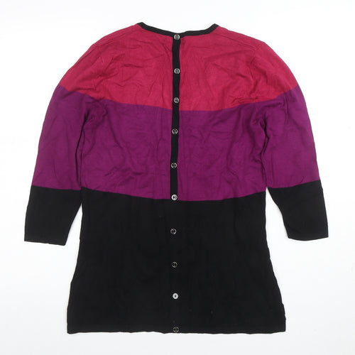 Marks and Spencer Womens Multicoloured Tunic Top M Colourblock Knit