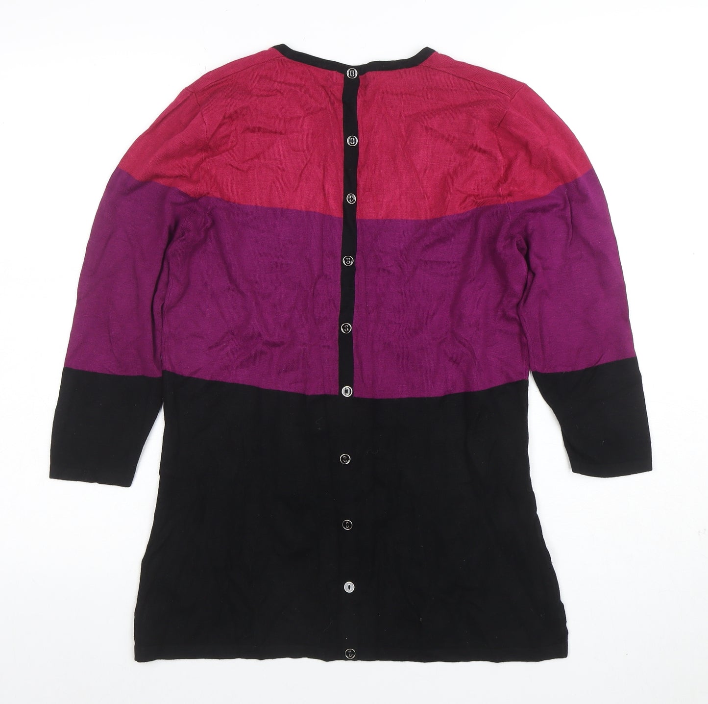 Marks and Spencer Womens Multicoloured Tunic Top M Colourblock Knit