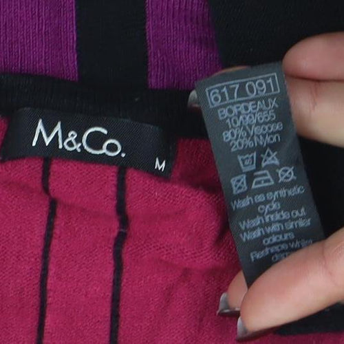 Marks and Spencer Womens Multicoloured Tunic Top M Colourblock Knit