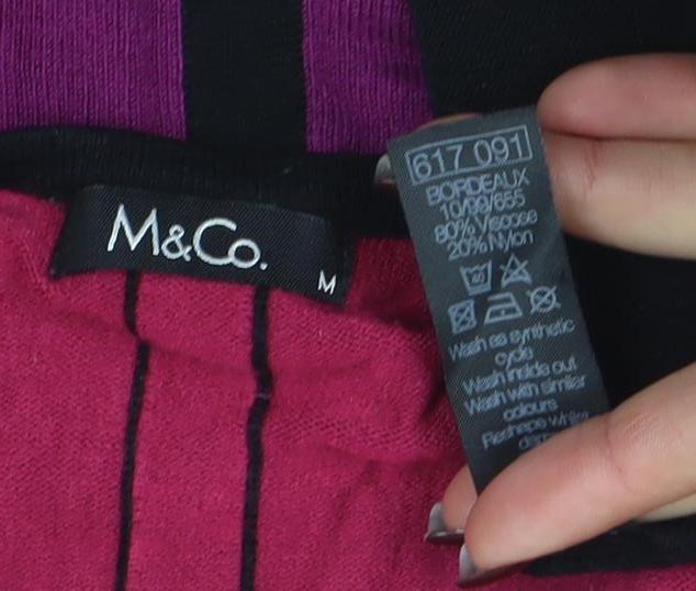 Marks and Spencer Womens Multicoloured Tunic Top M Colourblock Knit