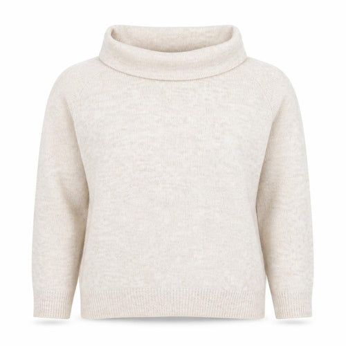 Marks and Spencer Women’s Beige Wool Blend Cowl Neck Jumper M