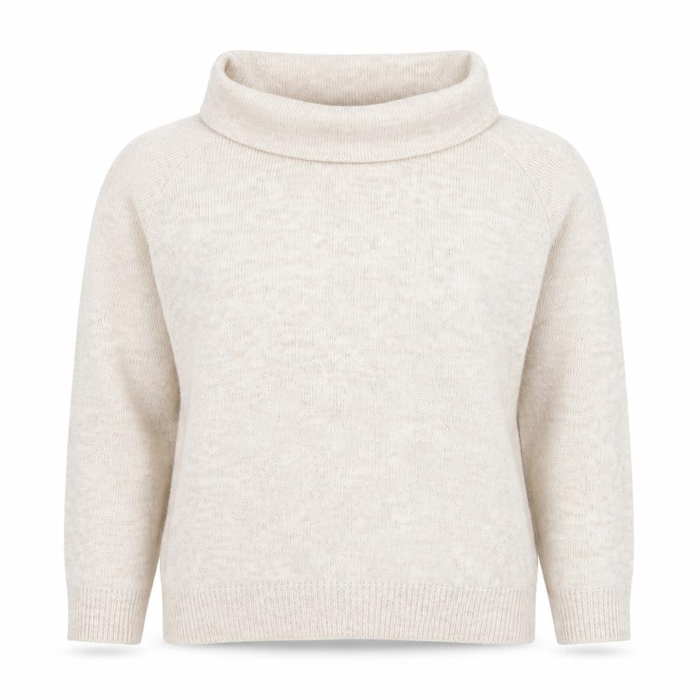 Marks and Spencer Women’s Beige Wool Blend Cowl Neck Jumper M