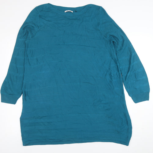 Tu Women Blue Size 16 Knit Jumper Dress Long Sleeve Acrylic