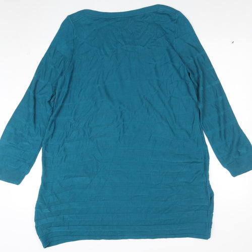 Tu Women Blue Size 16 Knit Jumper Dress Long Sleeve Acrylic