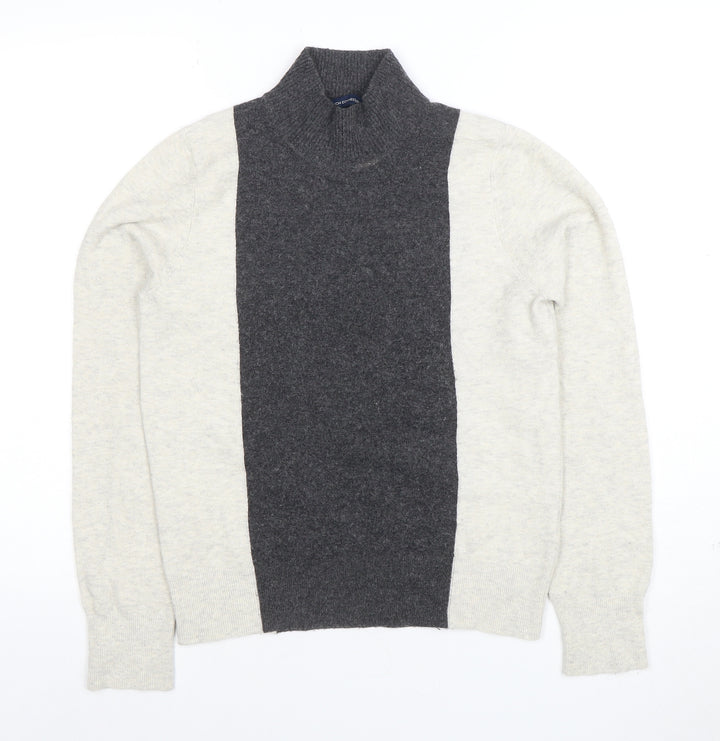 French Connection Women’s Grey Roll Neck Wool Jumper Size L