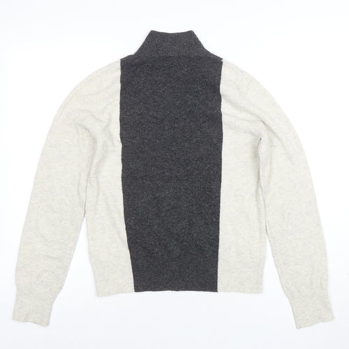 French Connection Women’s Grey Roll Neck Wool Jumper Size L