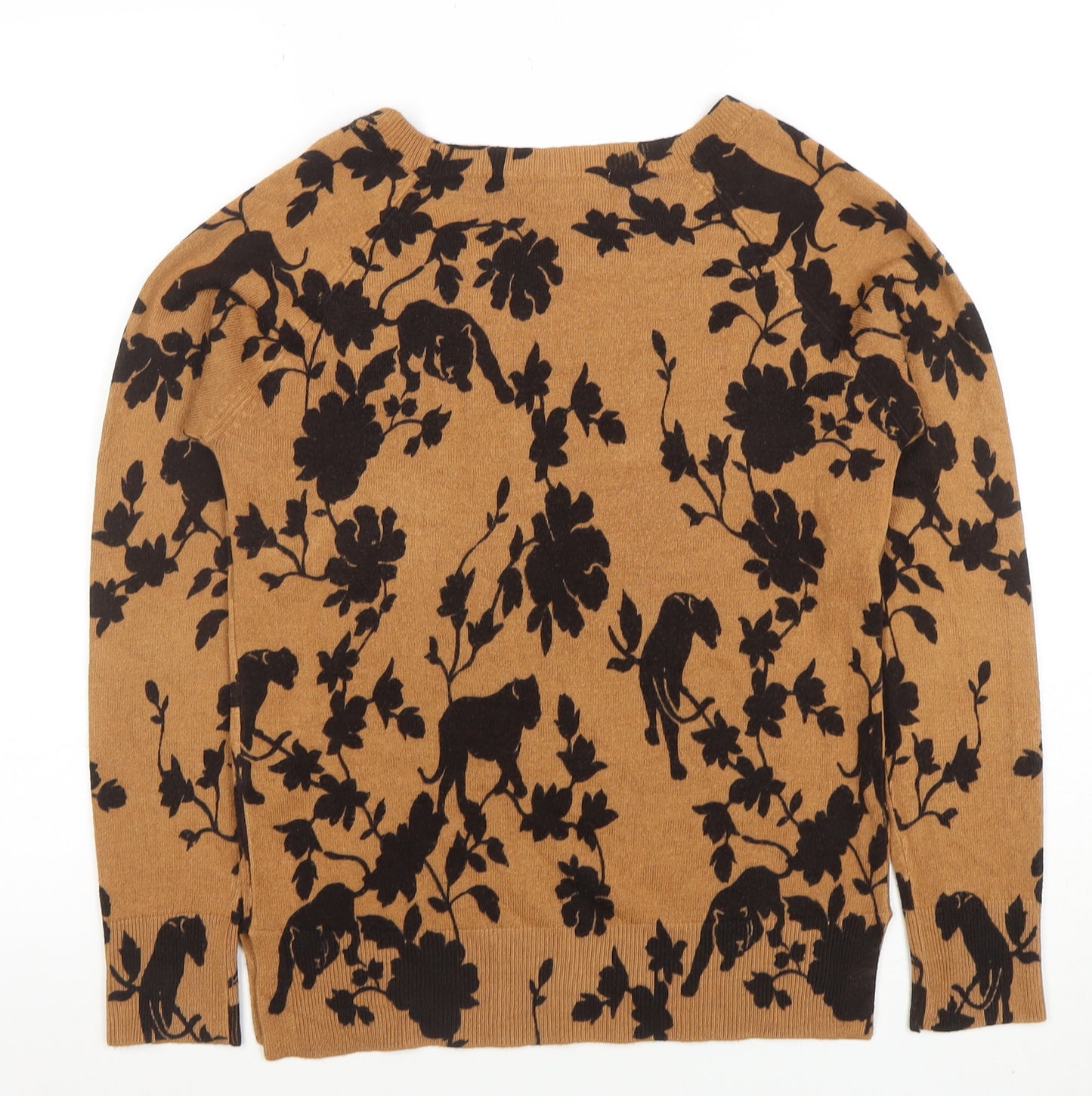 Next Women’s Brown Animal Print Crew Neck Jumper Size 6