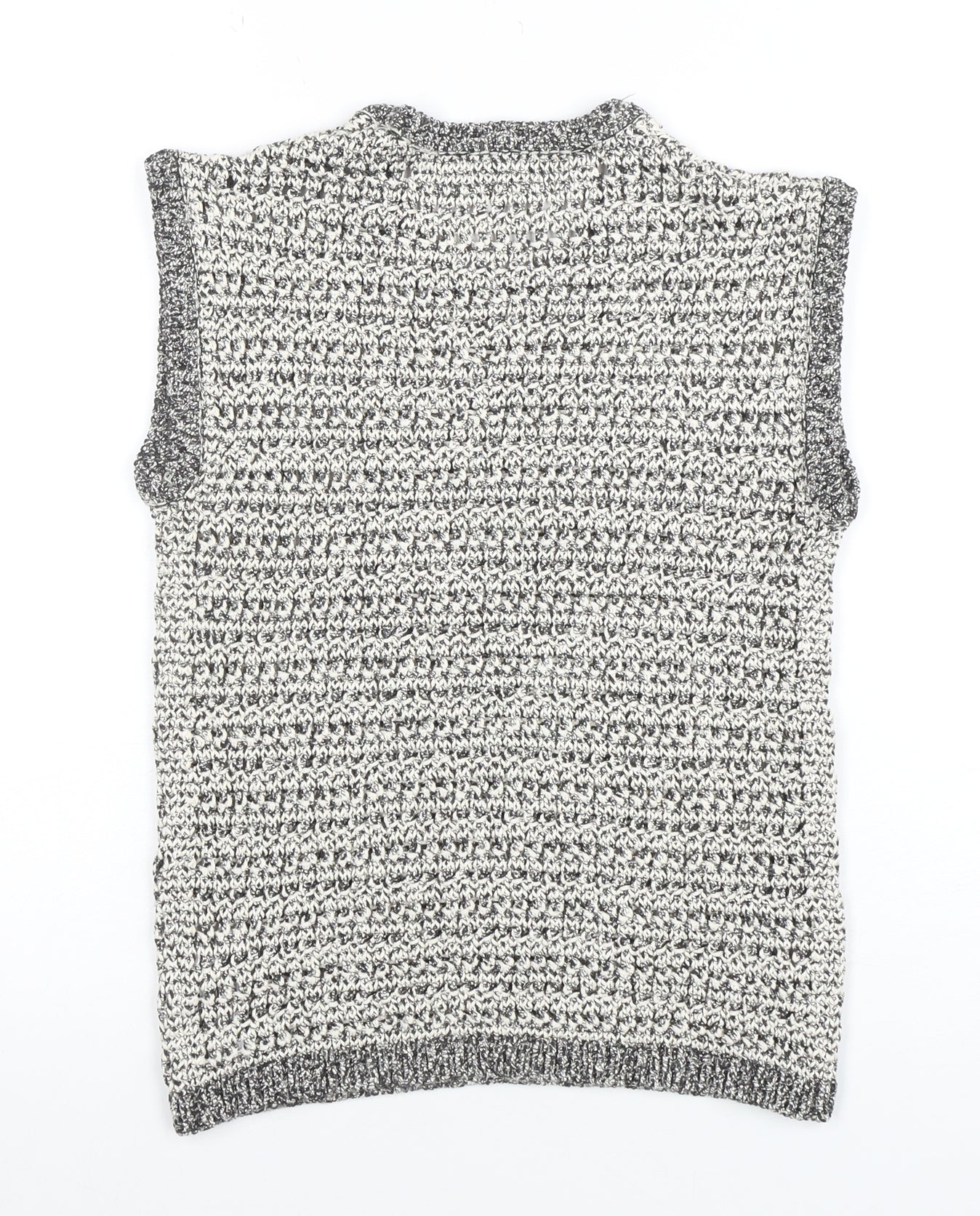 Marks and Spencer Women's Grey Chunky Knit Sleeveless Vest XS
