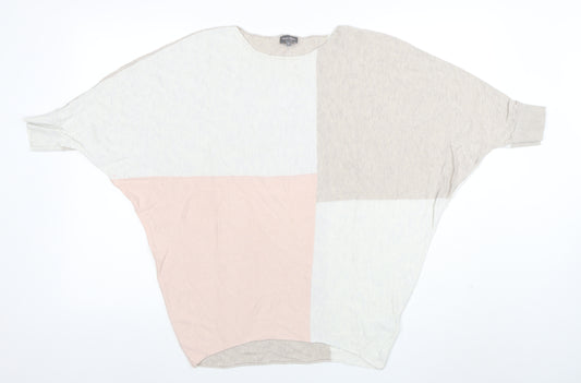 Phase Eight Women's Beige Colourblock Tunic Blouse Size S Wool Blend