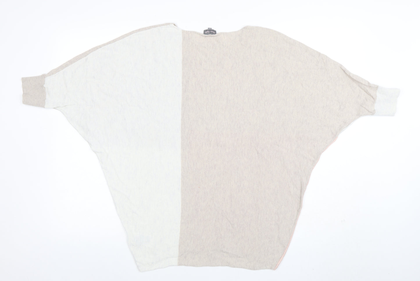 Phase Eight Women's Beige Colourblock Tunic Blouse Size S Wool Blend