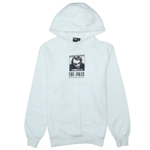 Primark Men’s White The Joker Pullover Hoodie Size S Graphic Fleece