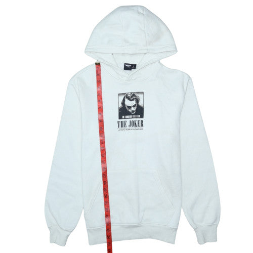Primark Men’s White The Joker Pullover Hoodie Size S Graphic Fleece
