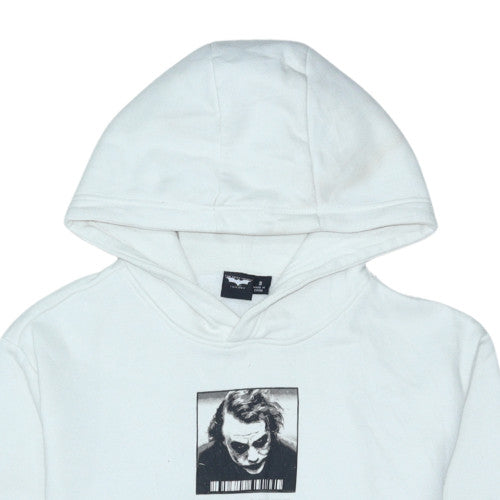 Primark Men’s White The Joker Pullover Hoodie Size S Graphic Fleece