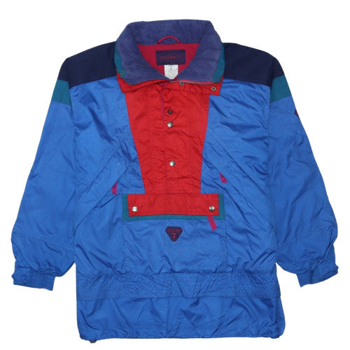 Degre 7 Men's Blue Red 80s Retro Ski Anorak Jacket Size M