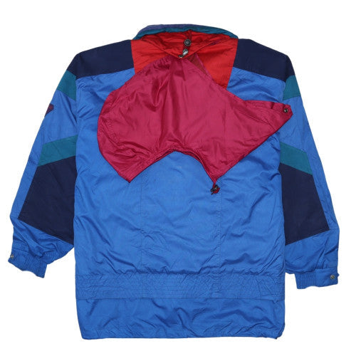 Degre 7 Men's Blue Red 80s Retro Ski Anorak Jacket Size M