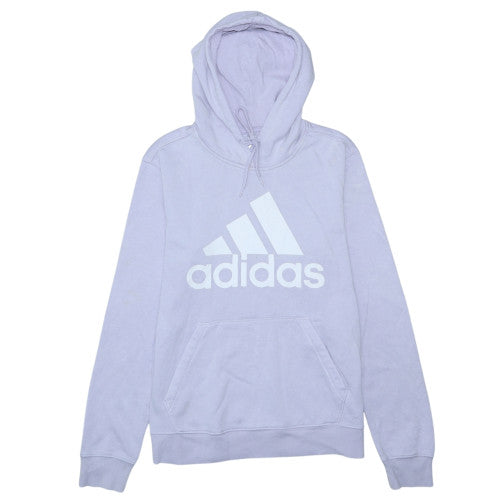 Adidas Women’s Lilac Pullover Hoodie Size S Hooded Logo Casual Sweatshirt