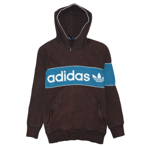 Adidas Mens Brown Pullover Hoodie Medium Graphic Sportswear