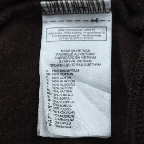 Adidas Mens Brown Pullover Hoodie Medium Graphic Sportswear