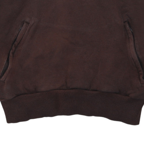 Adidas Mens Brown Pullover Hoodie Medium Graphic Sportswear