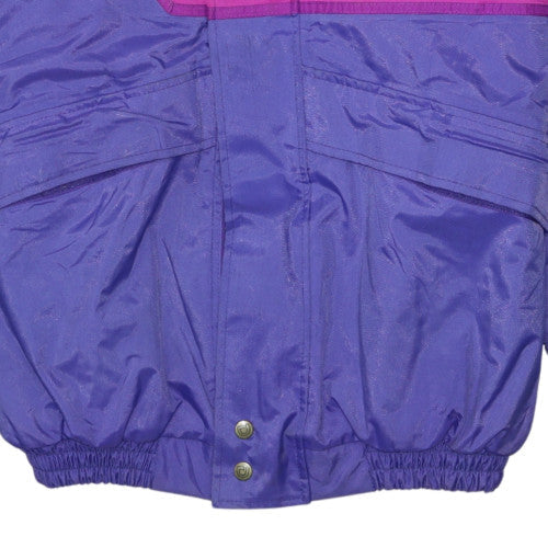 Rainjacket Mens Multicoloured 80s Retro Windbreaker Jacket Size 46 Polyester