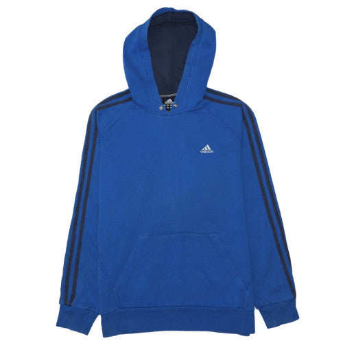 Adidas Mens Blue Pullover Hoodie Medium Regular Fit Sportswear