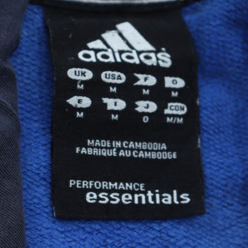 Adidas Mens Blue Pullover Hoodie Medium Regular Fit Sportswear