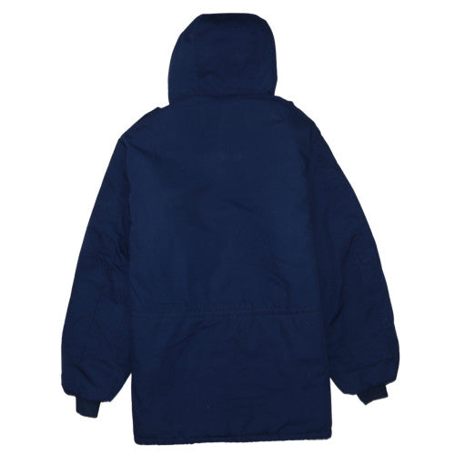 Dubon Men's Blue L Lined Hooded Parka Jacket Polyester Cotton