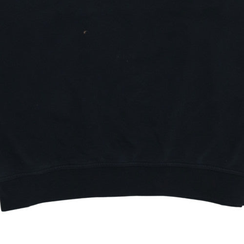 Nike Women’s Black M Pullover Sweatshirt Crew Neck Logo Cotton Blend