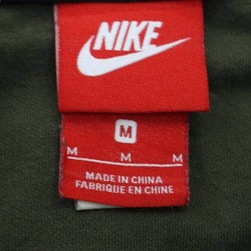 Nike Men's Green Full Zip Sweatshirt M Cotton Blend Track Top