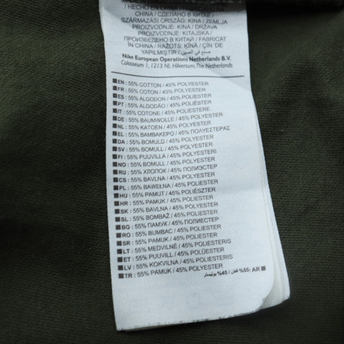 Nike Men's Green Full Zip Sweatshirt M Cotton Blend Track Top