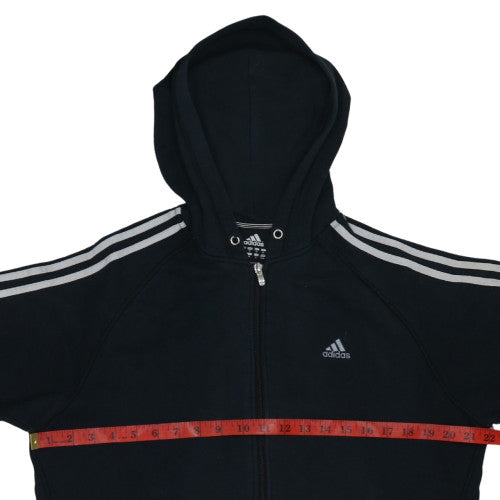 Adidas Men's Black Full Zip Hoodie M Sports Fleece Sweatshirt
