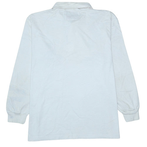 Cotton Traders Classics England Rugby White Long Sleeve Polo L