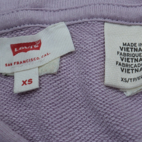 Levi's Womens Lilac Pullover Hoodie XS Relaxed Fit Cotton Blend