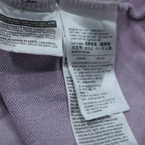 Levi's Womens Lilac Pullover Hoodie XS Relaxed Fit Cotton Blend