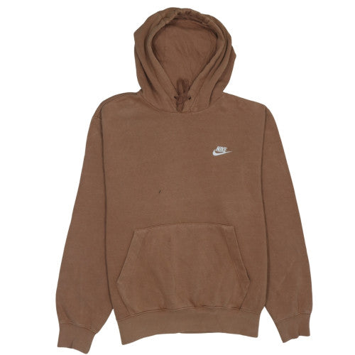 Nike Men's Brown Pullover Hoodie Small Fleece Logo Regular Fit