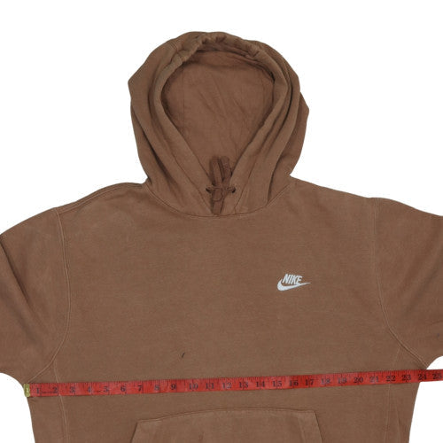 Nike Men's Brown Pullover Hoodie Small Fleece Logo Regular Fit