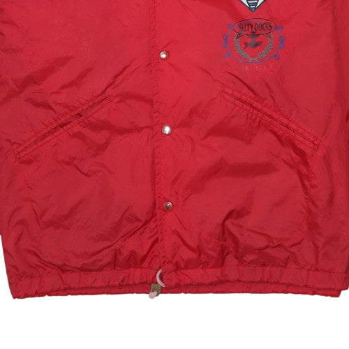 Affiniti Mens Red Hooded Windbreaker Jacket M Water Resistant