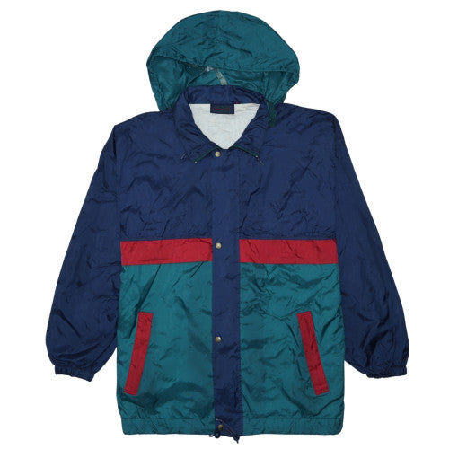 Fashion Affairs Men's Multicoloured XL 90s Hooded Windbreaker Jacket