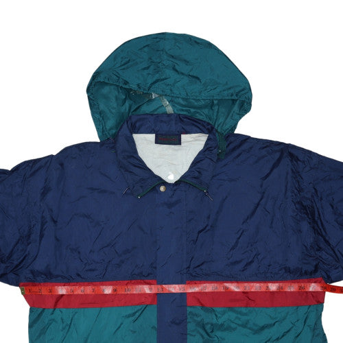 Fashion Affairs Men's Multicoloured XL 90s Hooded Windbreaker Jacket