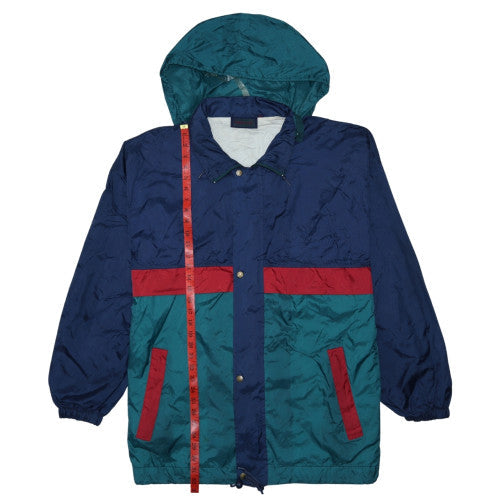 Fashion Affairs Men's Multicoloured XL 90s Hooded Windbreaker Jacket