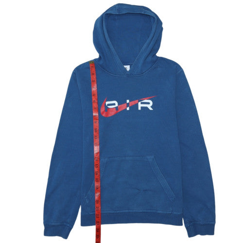 Nike Boys Blue Pullover Hoodie XL 158-170cm Graphic Logo Hooded Sweatshirt