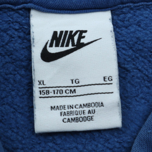 Nike Boys Blue Pullover Hoodie XL 158-170cm Graphic Logo Hooded Sweatshirt