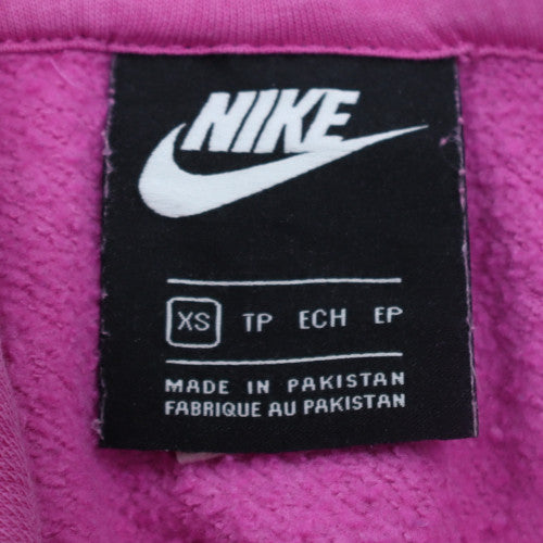 Nike Womens Pink Pullover Hoodie XS Cotton Blend Casual Sweatshirt