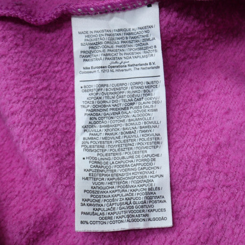 Nike Womens Pink Pullover Hoodie XS Cotton Blend Casual Sweatshirt